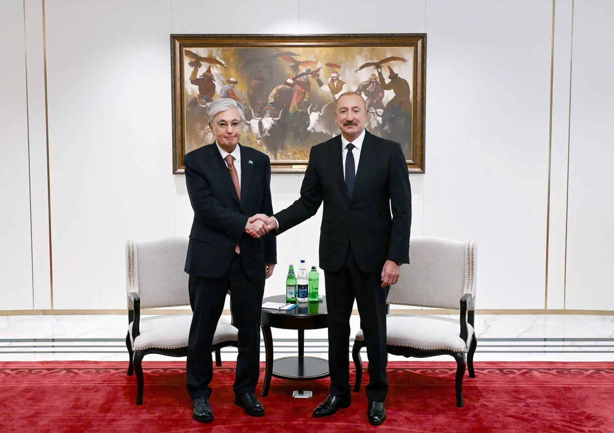 Prezident İlham Əliyev Kasım-Jomart Tokayev Azərbaycan Qazaxıstan